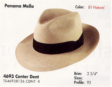 Center Dent Panama Hat